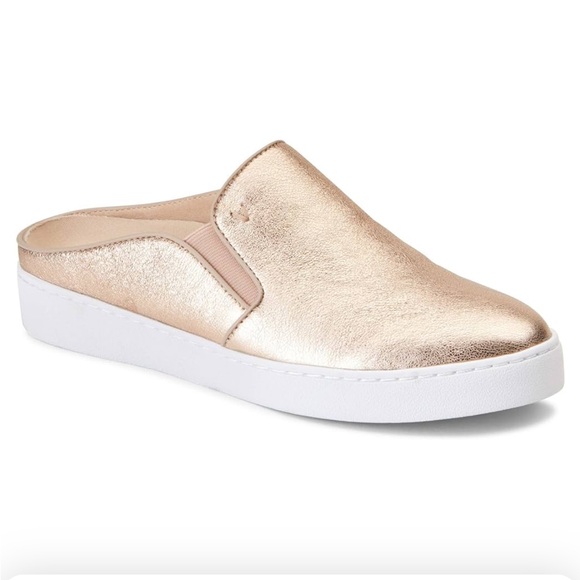 Vionic Shoes - VIONIC “DAKOTA” Metallic Rose Gold Slip-On Mule Sneaker size 9.5